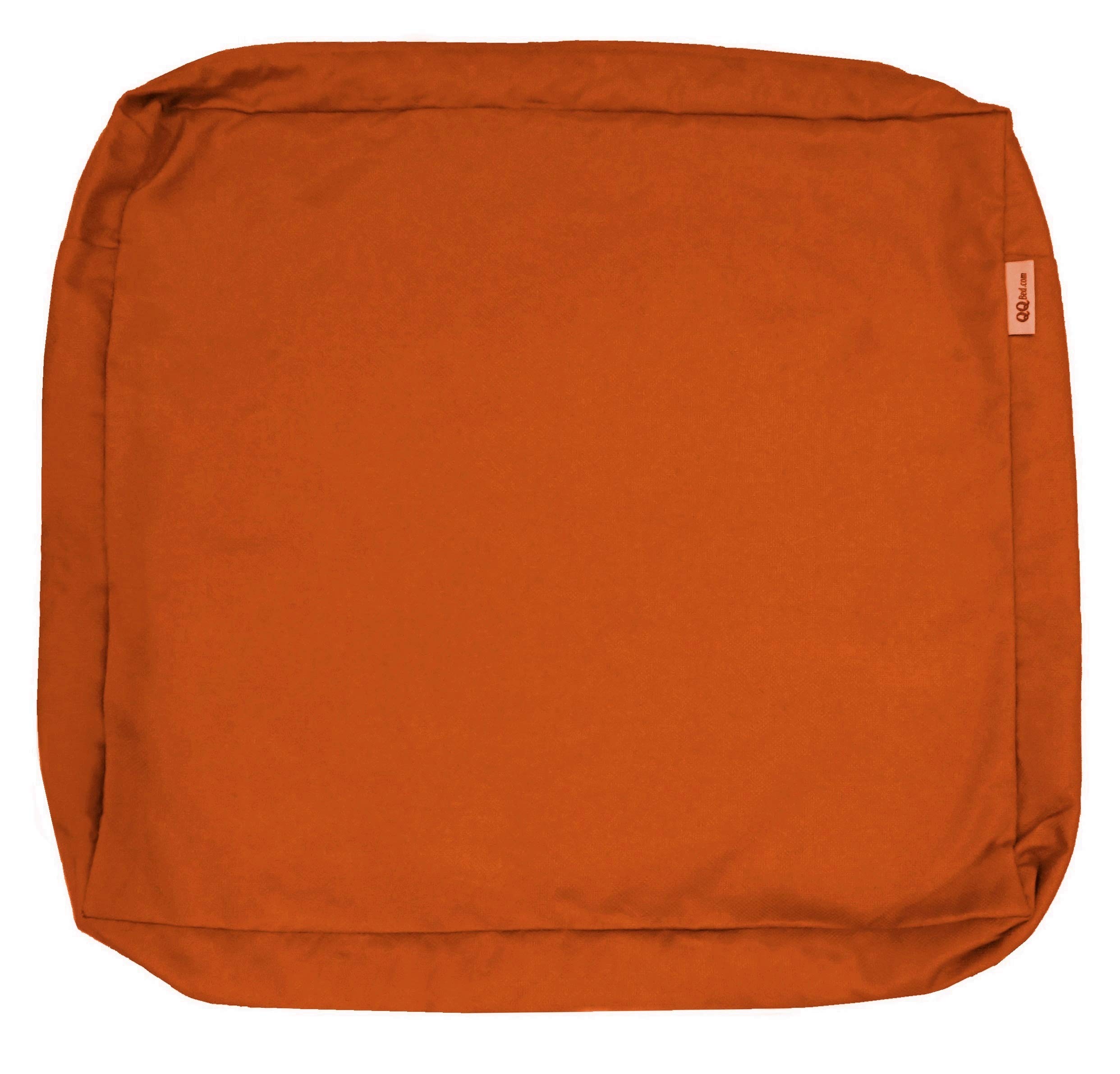 Outdoor Patio Chair Cushion Covers 20x18x4 Inches - Washable Replacement Seat Pillow Covers (8 Pack, Rust Color) for Garden, Poolside & Deck Furniture Protection