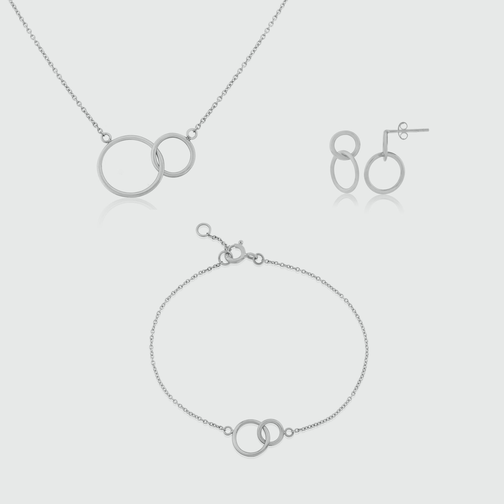 Kelso Sterling Silver Interlinking Rings Jewelry Set – Elegant Stackable Rings for Women, Perfect for Gifts, Anniversaries & Everyday Wear