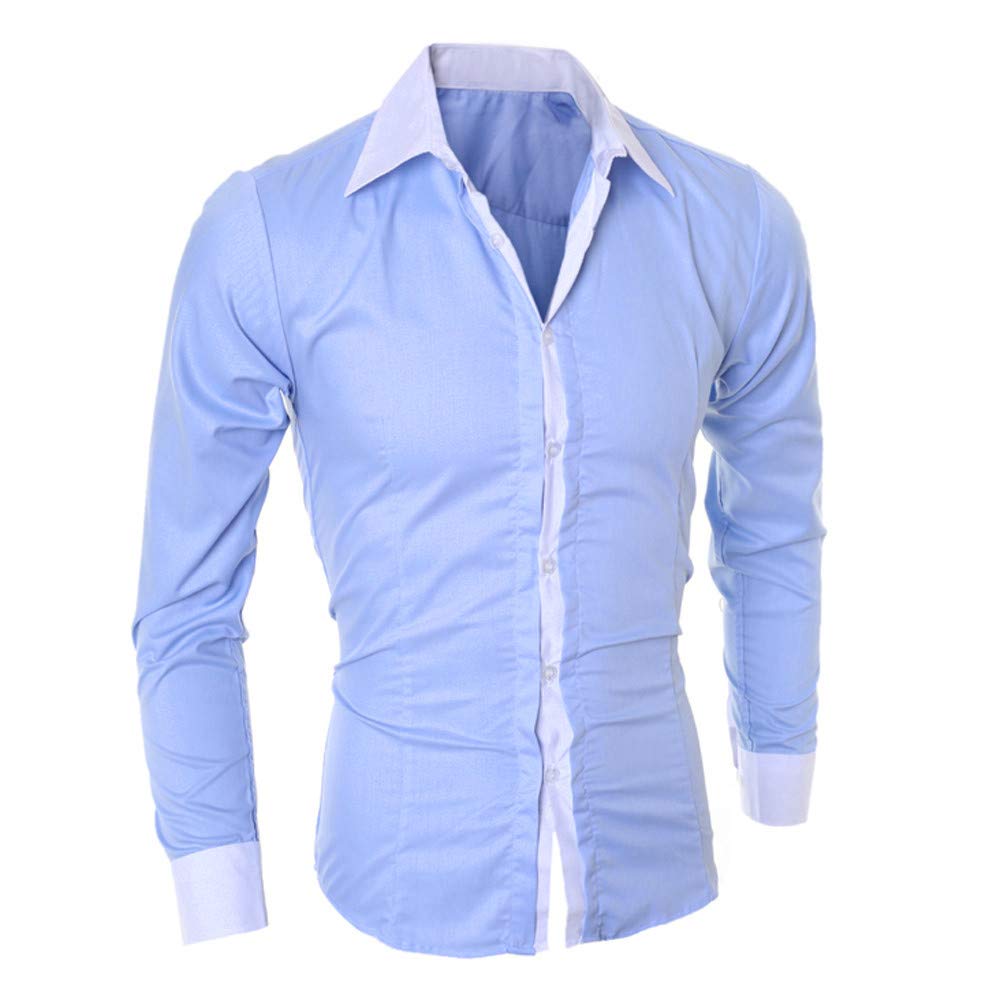 Men's Slim Fit Long Sleeve T-Shirts - Casual Fashion Top Blouse Shirt for Everyday Wear | Perfect for Work, Dating & Outdoor Activities