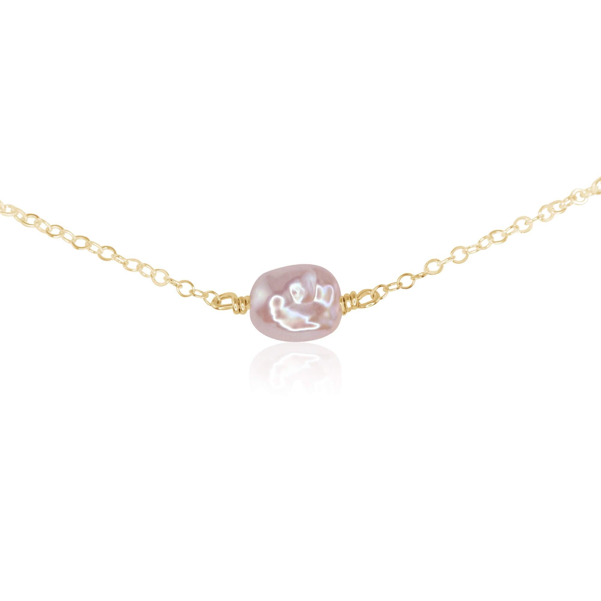 Elegant Tiny Raw White Freshwater Pearl Crystal Nugget Choker Necklace - Perfect for Weddings, Parties & Everyday Boho Style