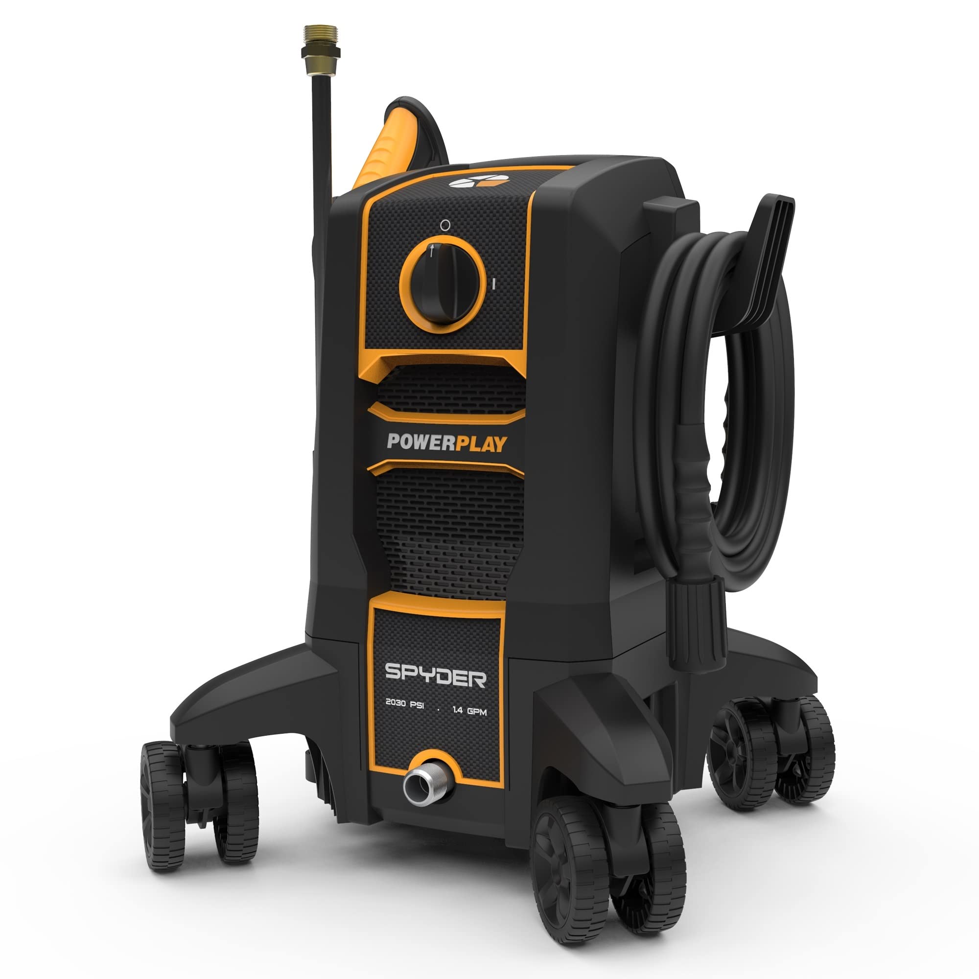 Spyder 2030PSI Electric Pressure Washer - High Power Cleaner for Home, Driveway, Deck & Patio Cleaning - Black