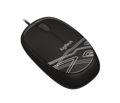 M105 USB Wired Computer Mouse - Ergonomic Optical Mouse with 3 Buttons & Scroll Wheel (Black/White/Red) for PC, Laptop, Office & Gaming Use