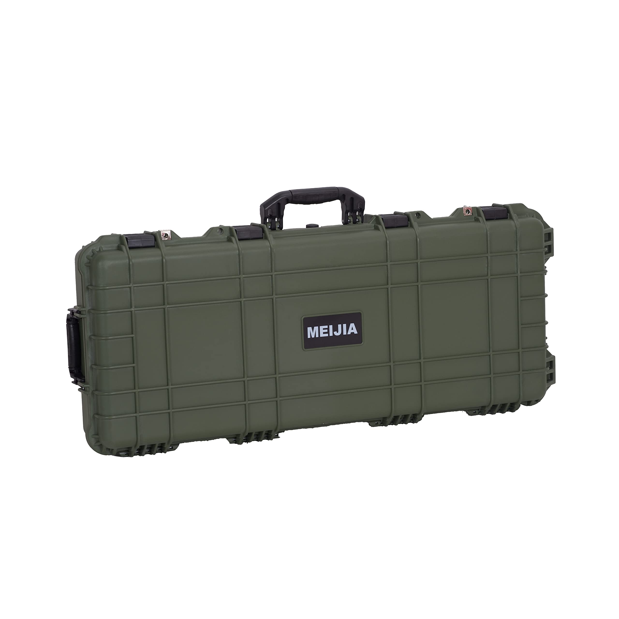 MEIJIA Waterproof Rolling Rifle Case with Wheels & Foam - for Guns, Shotguns, Airsoft (Outdoor/Shooting Range)