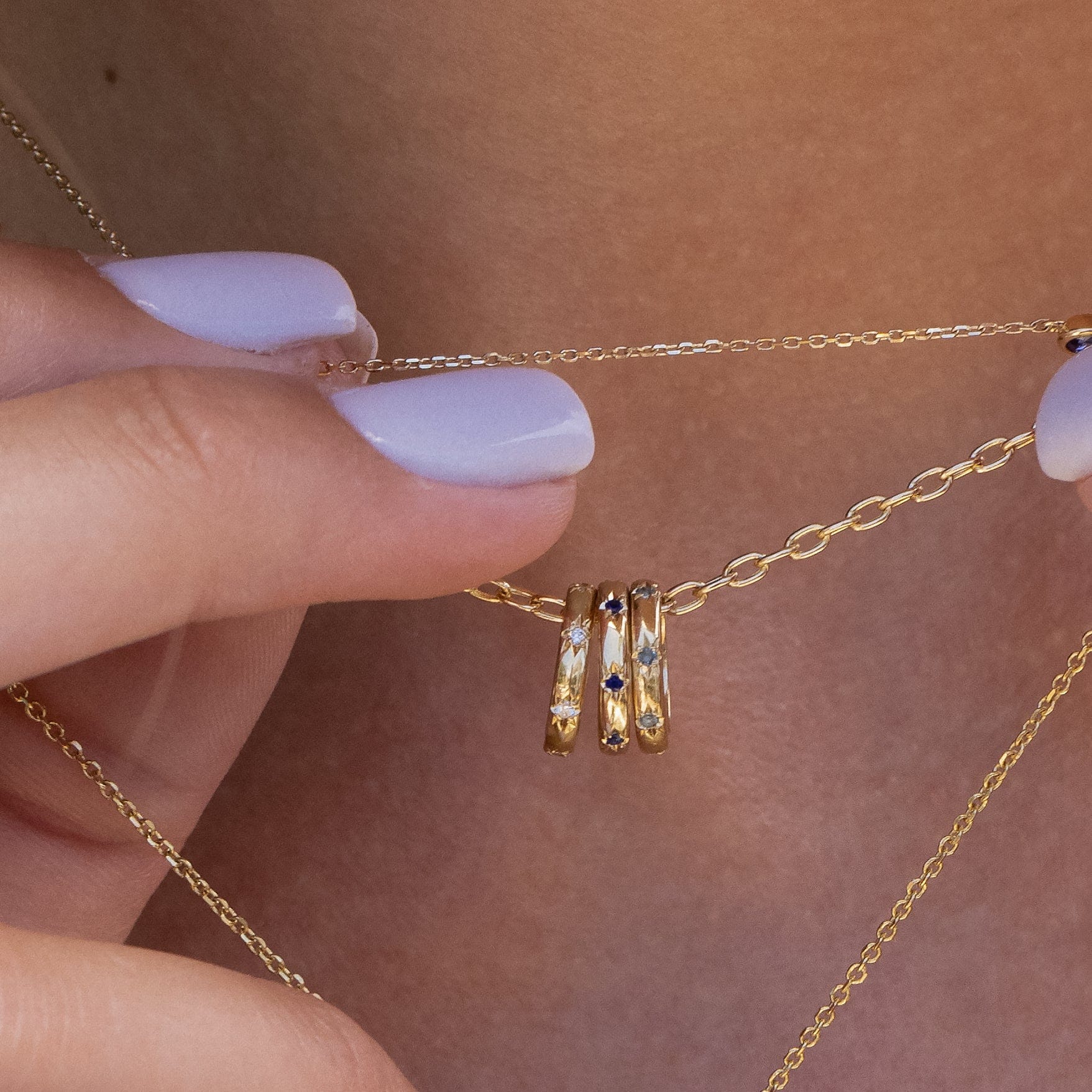 Starburst Birthstone Ring Charm Necklace - Dainty Gold/Silver Pendant for Women - Perfect Gift for Birthday, Anniversary & Mother's Day Jewelry