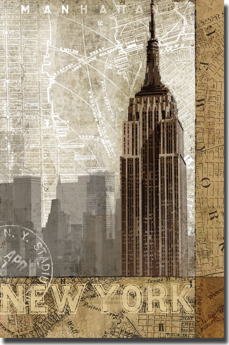 Keith Mallett Autumn in New York Premium Stretched Canvas Wall Art - Ready to Hang Home Decor for Living Room, Bedroom & Office
