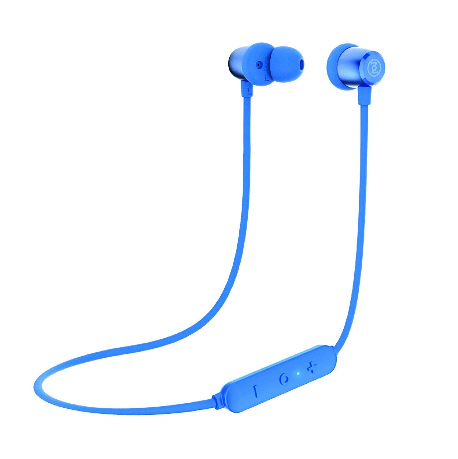 OontZ BudZ Wireless Bluetooth Earbuds - IPX7 Waterproof, Deep Bass Noise Cancelling Headphones with Mic, 8H Playtime for Running, Gym & Workouts (Blue)