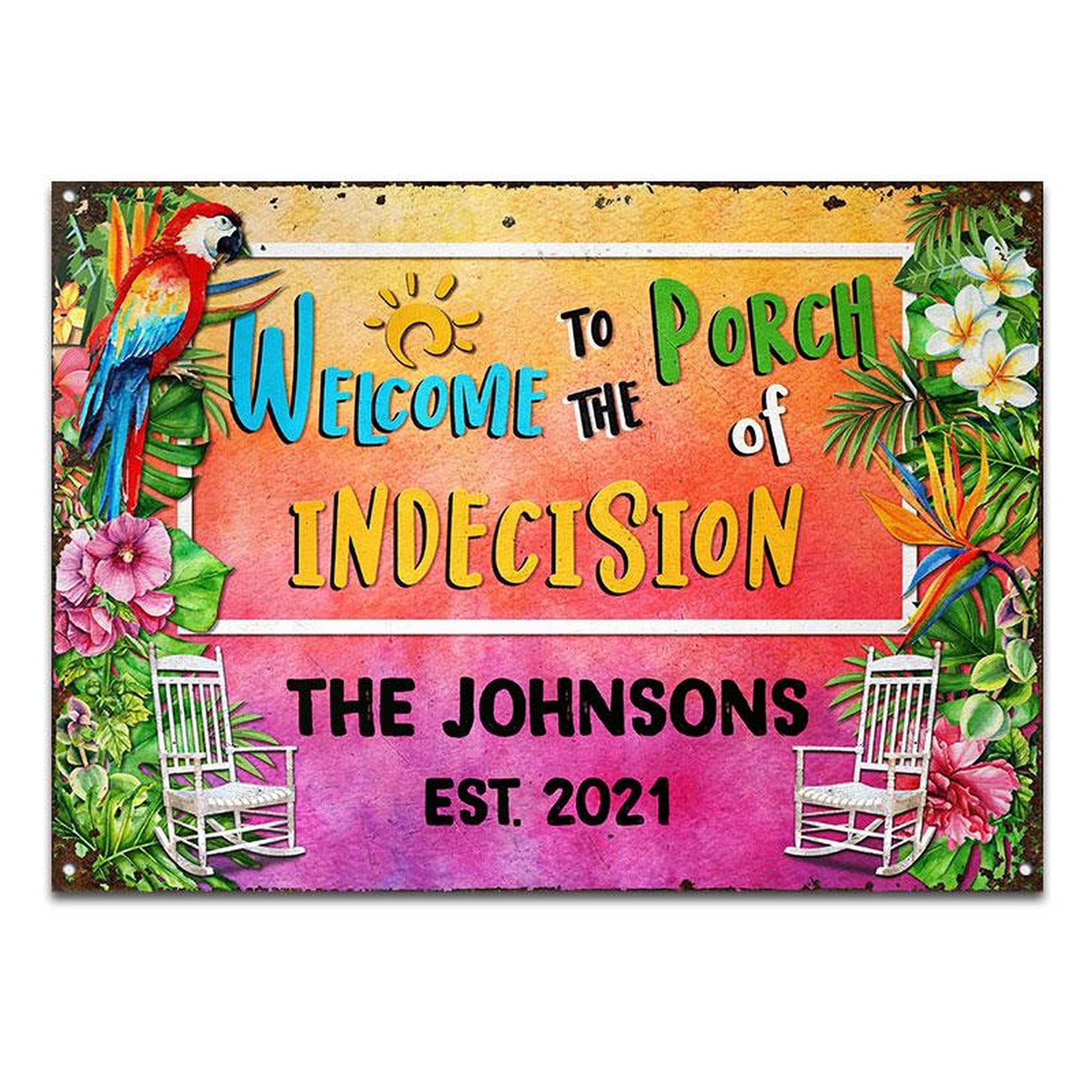 Personalized Custom Classic Metal Signs for Porch Decor - Rustic Outdoor Living & Home Decoration Ideas - Perfect for Farmhouse, Patio, and Garden Decor