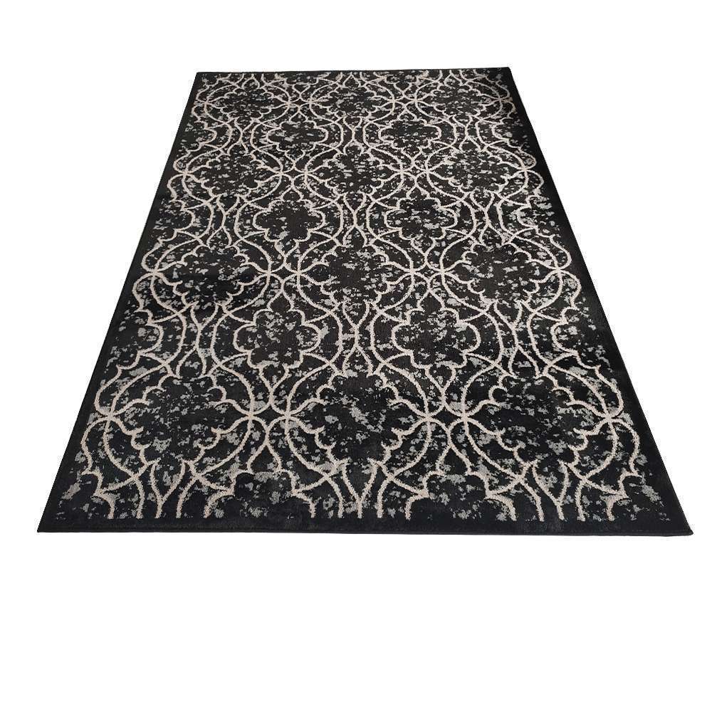 Premium Alina Silent Luxury Rug 160x220cm - Soft Black Shaggy Carpet for Living Room, Bedroom & Office - Noise Reducing & Plush Comfort