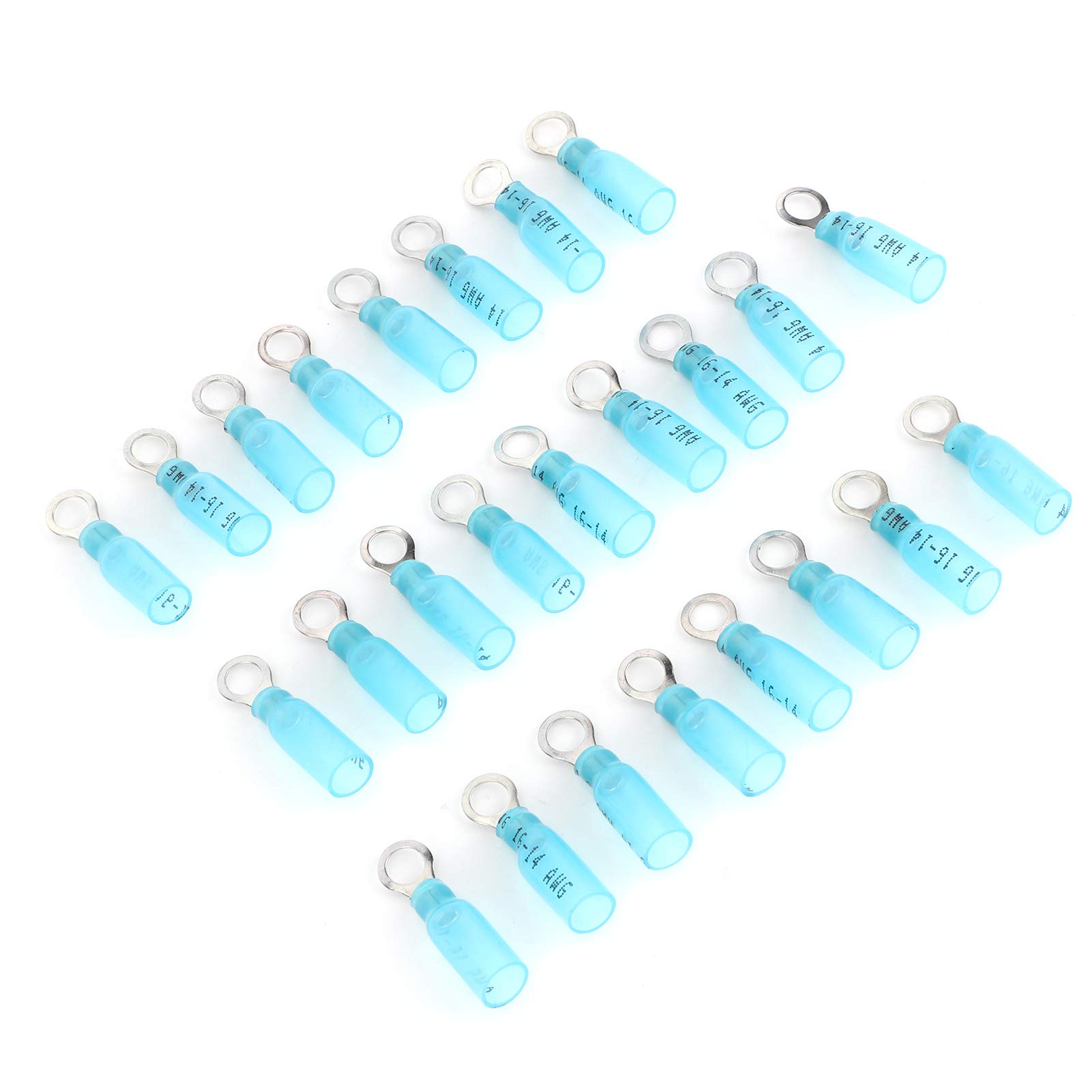 25PCS Heat Shrink Wire Connectors - 1/5 Inch Electrical Quick Splice Terminals with High Conductivity for Automotive, Marine & Home Wiring Repairs