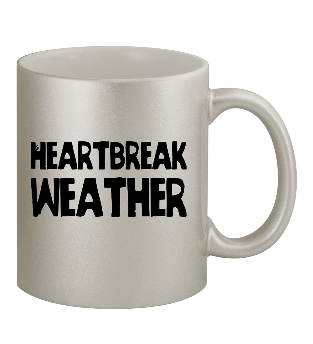 Heartbreak Weather - 11oz Ceramic Silver Coffee Mug for Home, Office & Gifts | Insulated Travel Tumbler for Hot & Cold Drinks