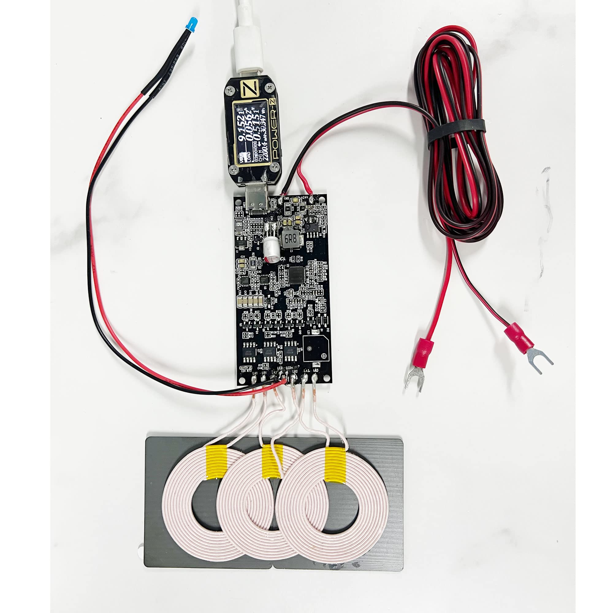 3 Coil 15W High Power Wireless Charger Car Transmitter Module - 12-24V Input Wireless Charging Circuit Board for DIY Car, Truck & RV - Perfect for On-the-Go Charging in Vehicles