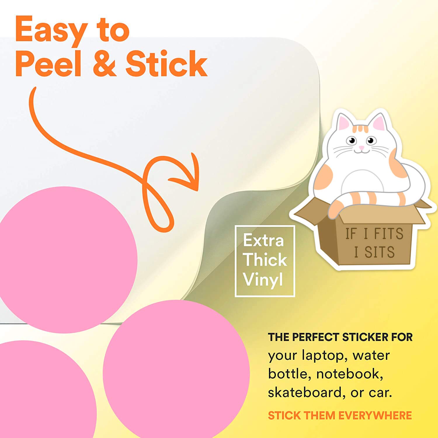 If I Fits I Sits Cat Stickers - 4