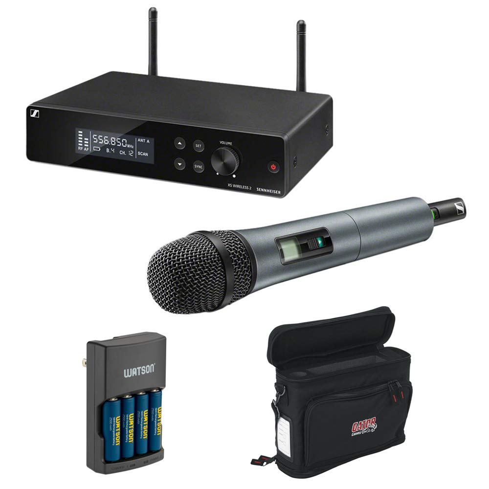 Sennheiser XSW 2-835-A Professional Wireless Microphone System with e835 Capsule, Mobile Pack & Charger - Ideal for Live Performances, Karaoke, Public Speaking & Events (Includes 4 AA Batteries)
