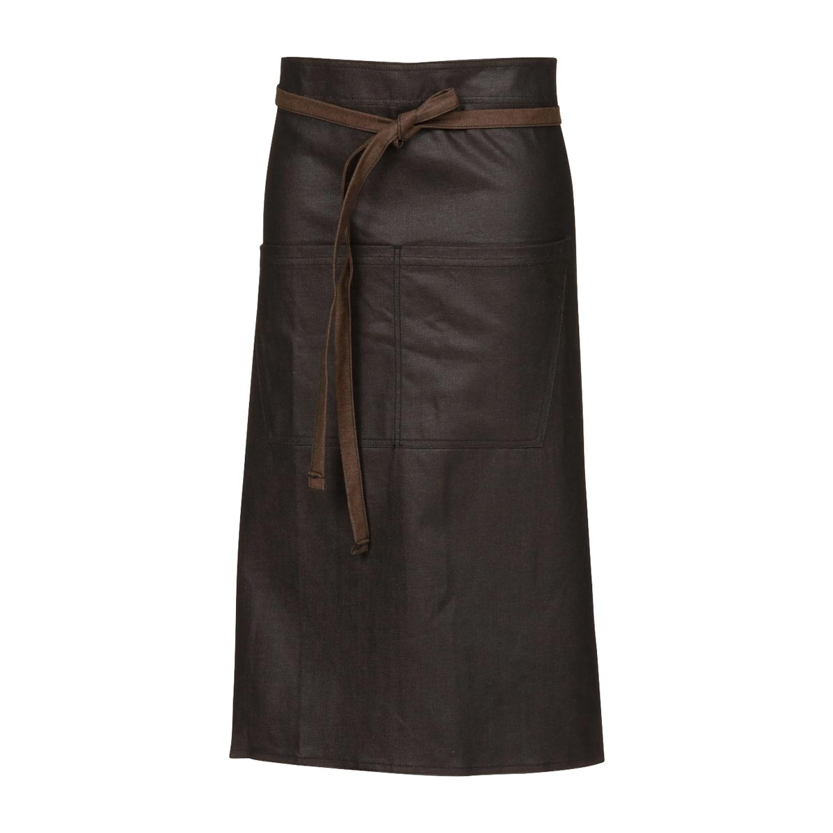 Chef Works ALWWT021BNB0 Boulder Bistro Apron - Premium Brown & Black Waist Apron for Cooking, Grilling & Baking (36