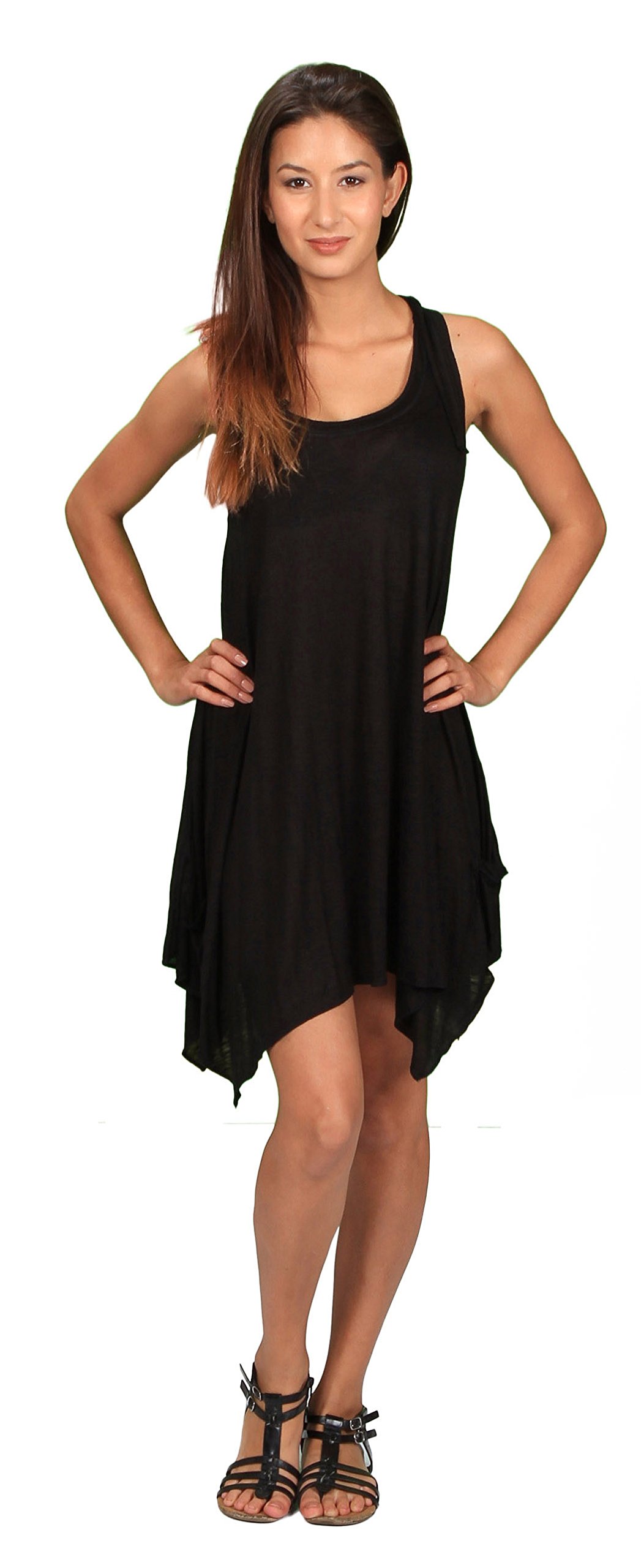 Women's Sleeveless Hoodie Dress - Casual Summer Pullover Tunic Top with Pockets | Perfect for Beach Cover-Up, Yoga, Running & Lounge Wear