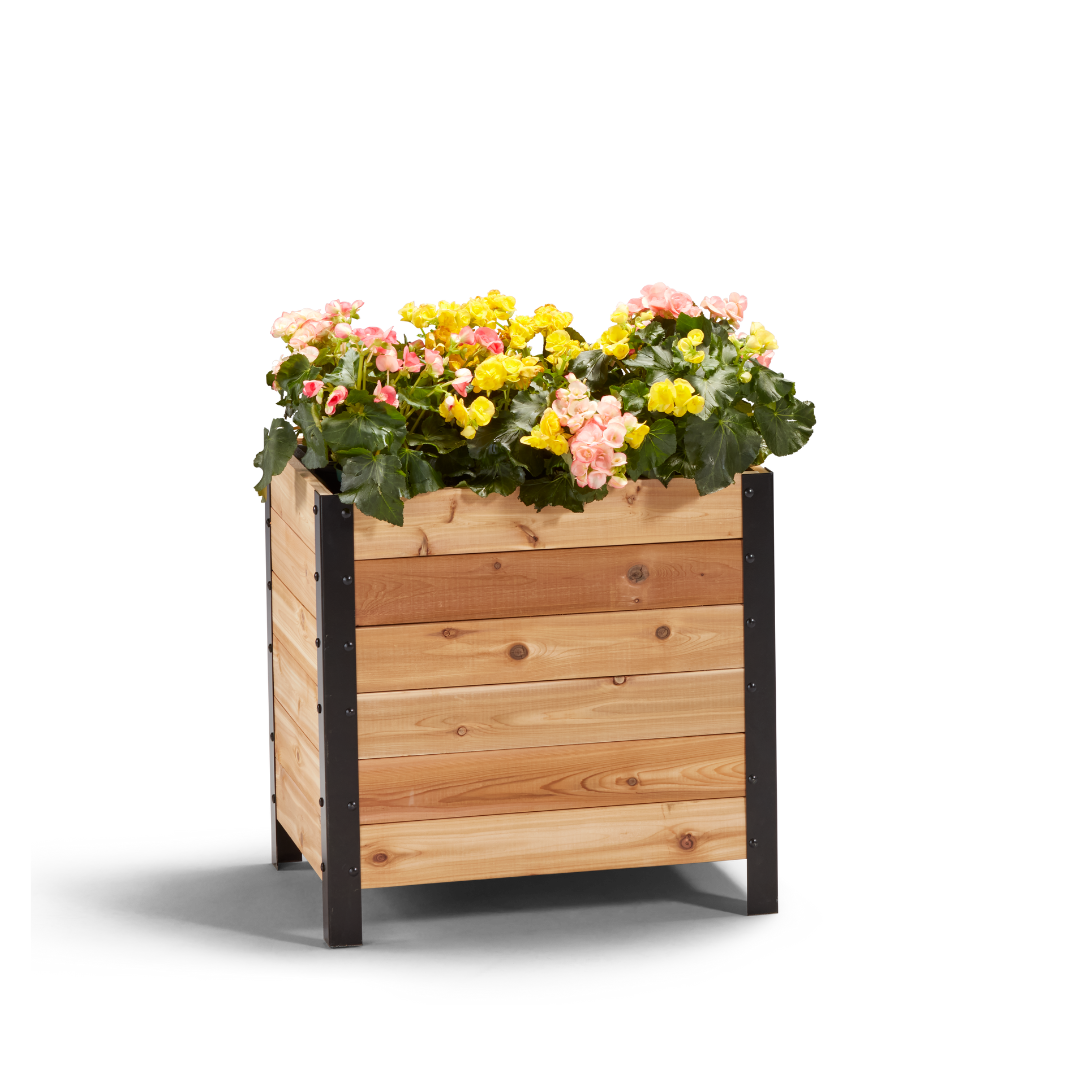 18 x 24 Inch Large Planter Box - 24 Inches Tall Outdoor Garden Container for Flowers, Vegetables & Herbs - Perfect for Patio, Balcony & Backyard Gardening