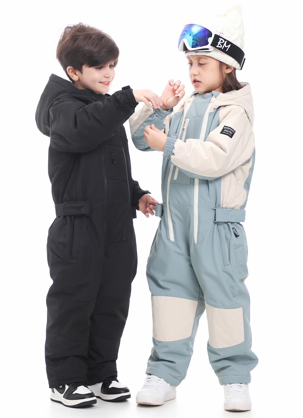 **Kids Waterproof Snowsuits for Girls & Boys - Winter Ski & Snowboard Jumpsuits - Warm One-Piece Snowsuits for Outdoor Play & Cold Weather**