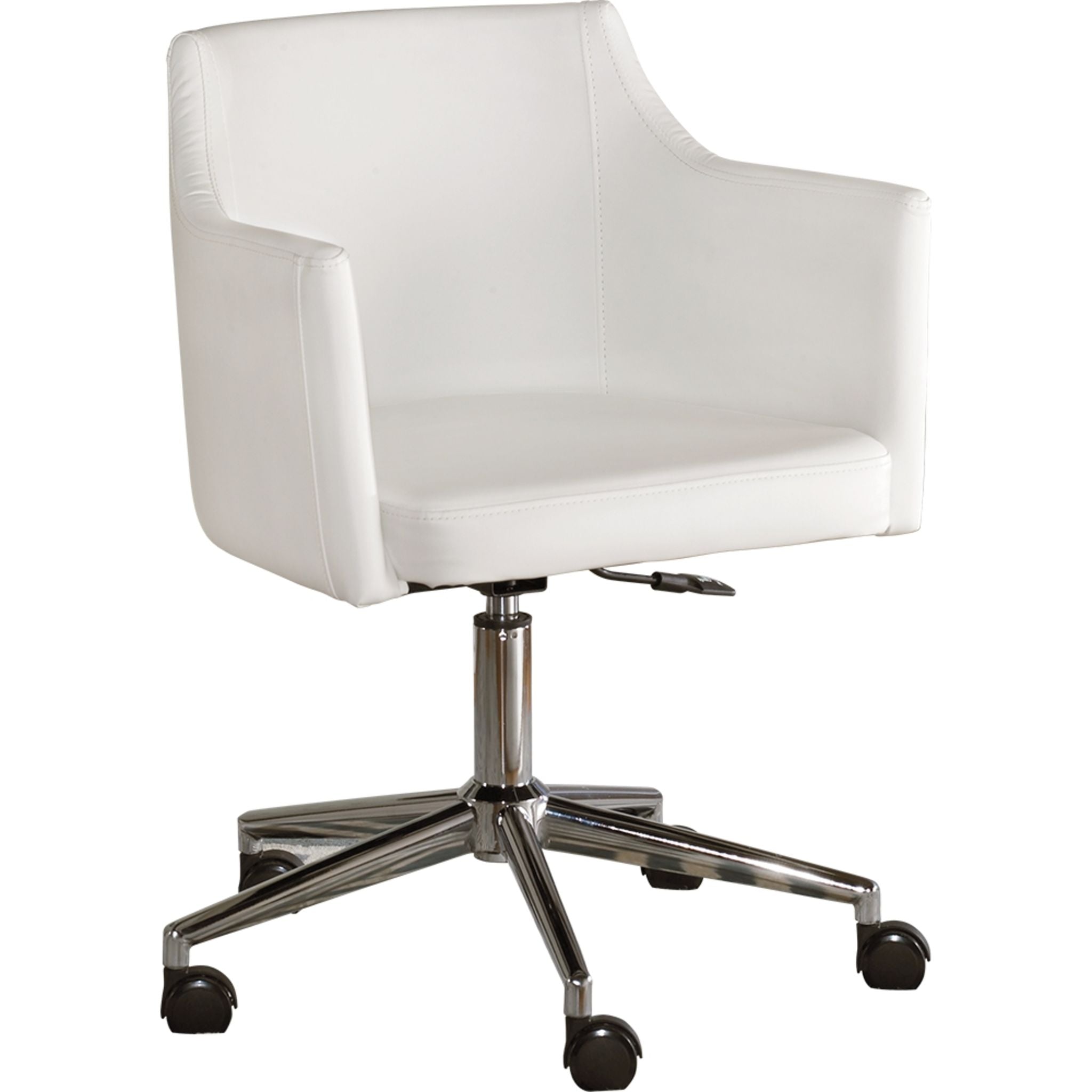 Baraga 2-Piece Home Office Set in White - Modern Computer Desk & Storage Cabinet for Small Spaces | Perfect for Home Office, Study Room or Dormitory Workspace