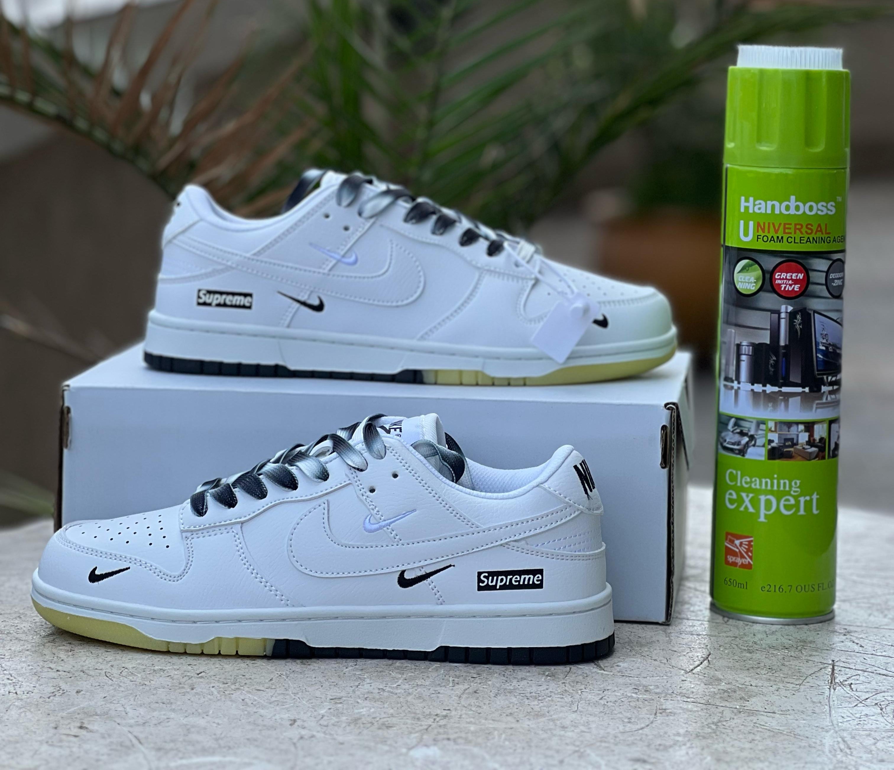 Nike Dunk Low x Supreme White Sneakers - Men's & Women's Casual Shoes for Streetwear, Skateboarding & Everyday Fashion