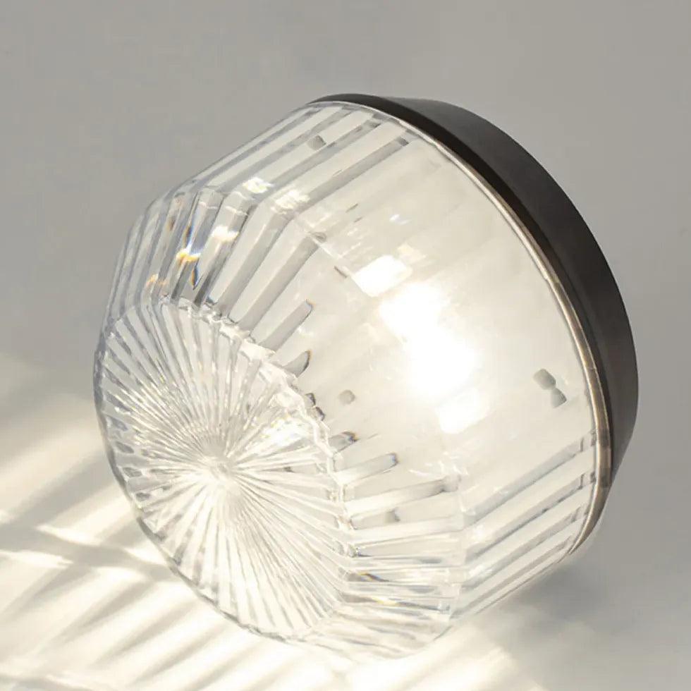 Clear Portable LED Table Lights for Outdoor Patio, Camping, Picnics & Backyard Decor - Waterproof & Battery Operated