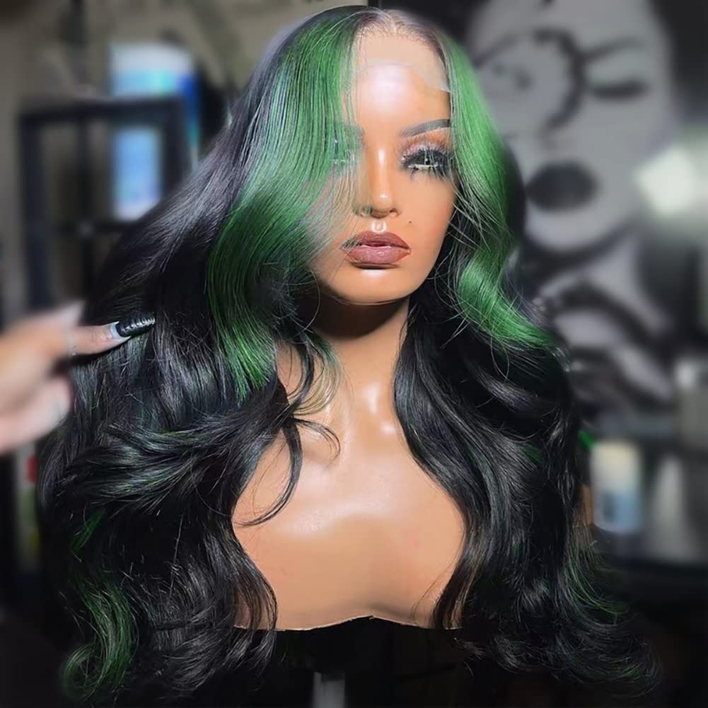 13x4 Lace Front Wigs with Baby Hair - 100% Peruvian Human Hair, Remy Hair 4x4 Closure Wig for Women, Silk Top Lace Frontal Wig with Black Roots (8 Inch, 180 Density) - Perfect for Daily Wear, Parties & Special Occasions