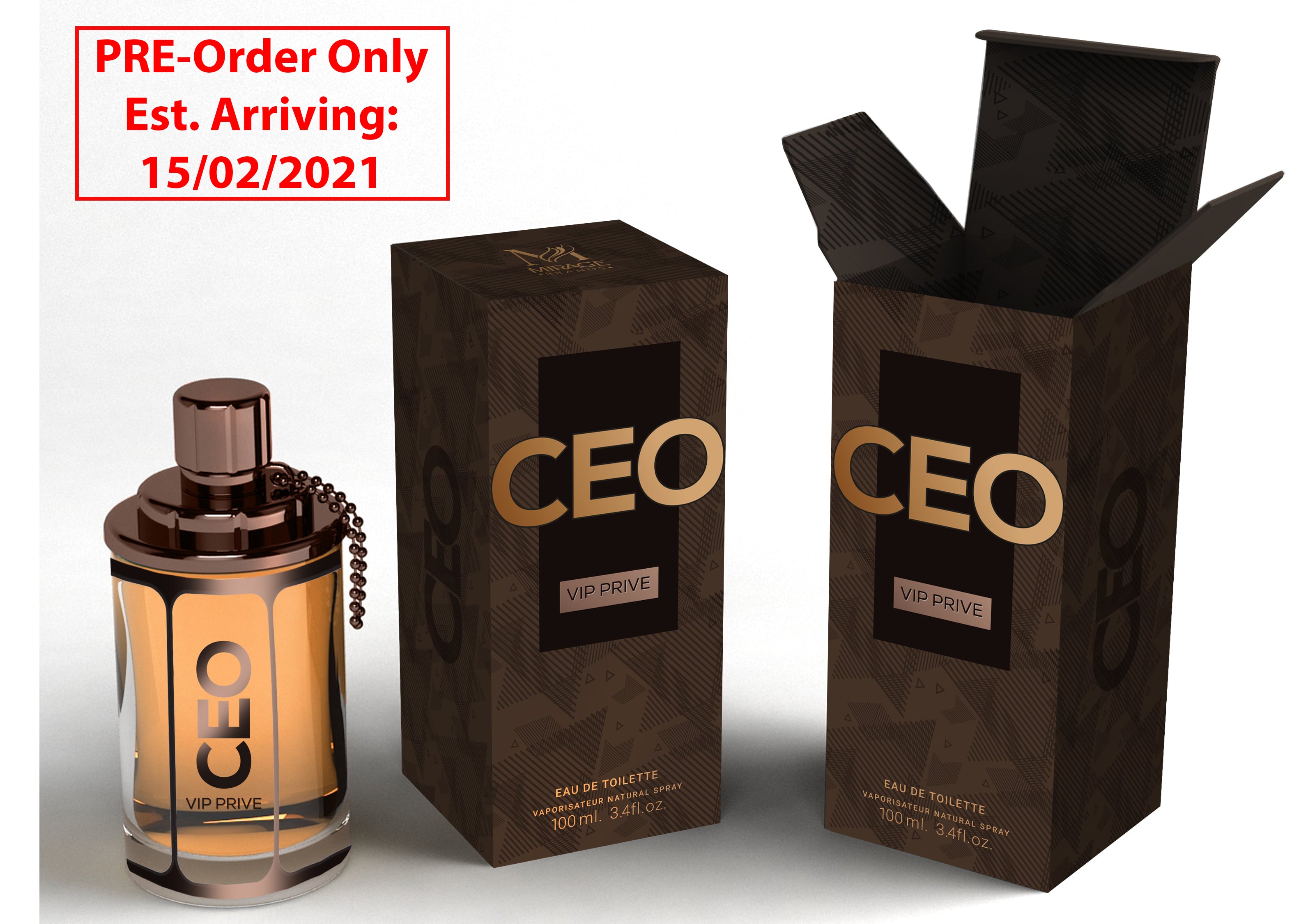 CEO VIP Privé Eau de Toilette for Men - 100ml Luxury Cologne Spray - Fresh & Masculine Scent for Business, Dating & Special Occasions