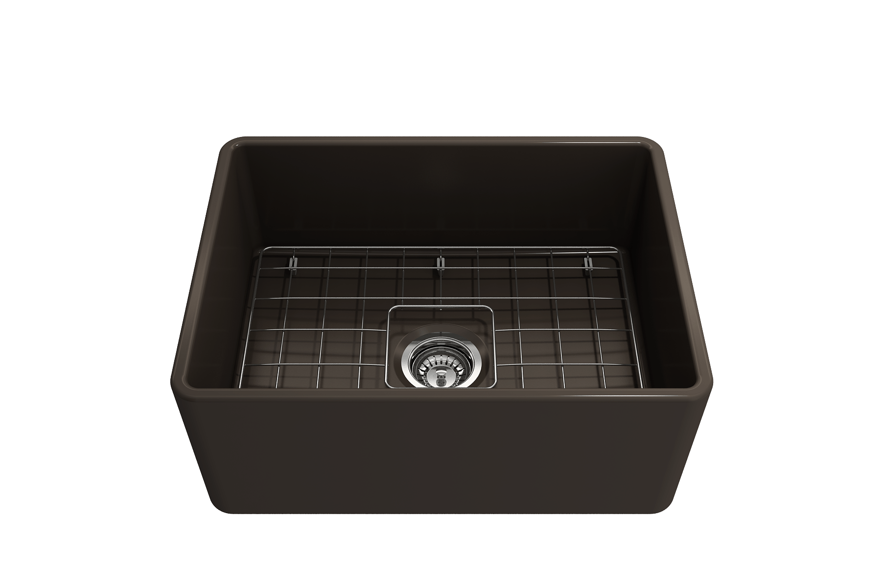 BOCCHI Classico 24-inch Fireclay Farmhouse Apron Front Single Bowl Kitchen Sink - Durable & Stylish for Modern Farmhouse, Rustic, and Traditional Kitchen Designs