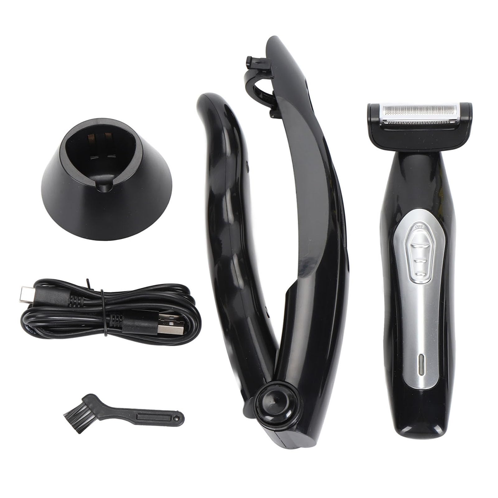 VBESTLIFE Men's Back Shaver - Electric Body Groomer with Removable Long Handle for Hard-to-Reach Areas, Wet & Dry Use - Perfect for Back Hair Removal, Chest Grooming & Full Body Trimming at Home or Travel