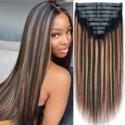 #1B/27/1B Balayage Natural Black to Caramel Blonde