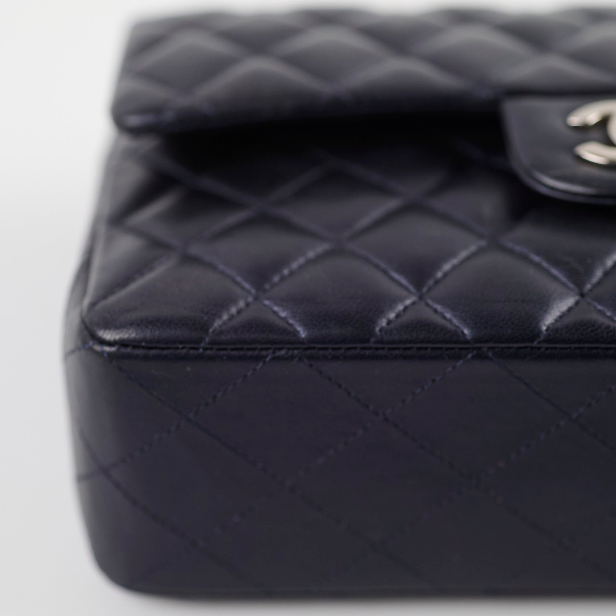 Chanel Small Lambskin Classic Flap Bag in Metallic Navy - 24 Series | Luxury Designer Handbag for Women, Perfect for Evening Events & Special Occasions