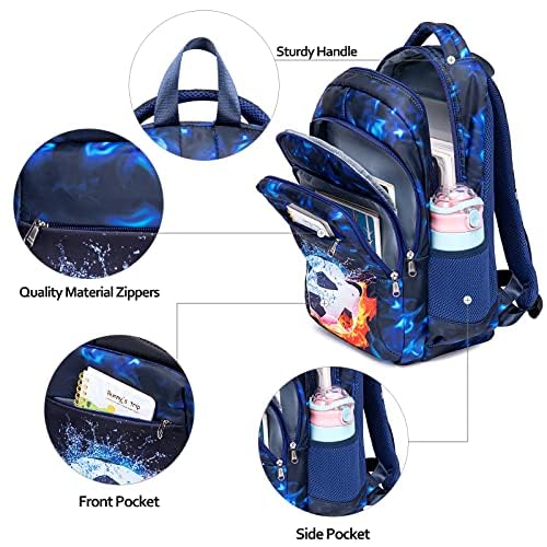 LEDAOU Kids School Backpack with Lunch Box - Waterproof Bookbag for Boys & Girls, Preschool Kindergarten Toddler Backpack for School, Travel & Outdoor Activities