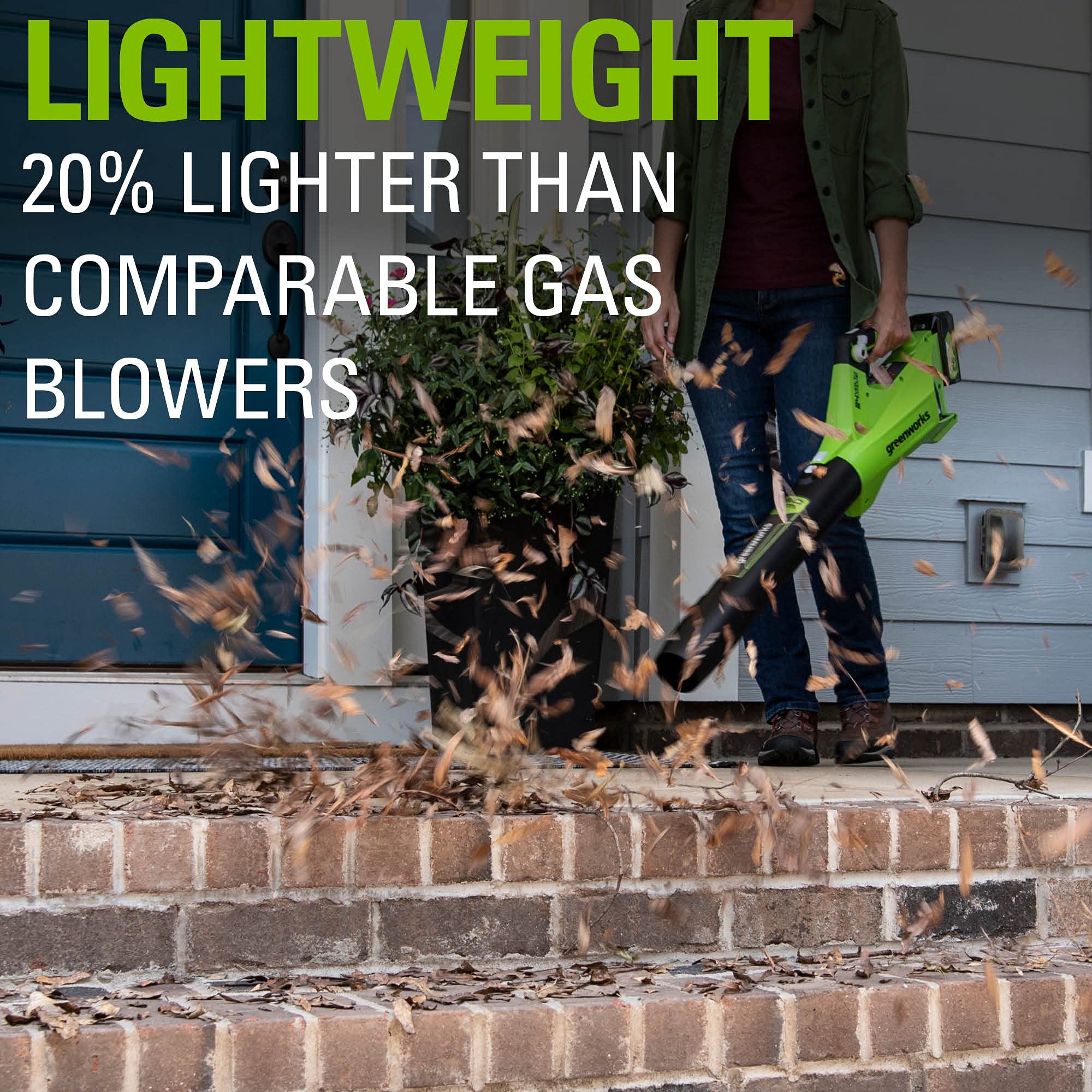 Greenworks 24V Cordless Leaf Blower - 110 MPH, 450 CFM, Brushless Motor, Compatible with 125+ Tools (Tool Only) - Perfect for Yard Cleaning, Leaf Removal, and Outdoor Maintenance
