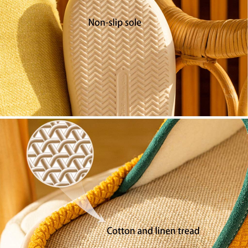 Women's Summer Linen Slippers - Open Toe House Shoes with Arch Support & Non-Slip Soft Sole | Comfortable Indoor/Outdoor Slippers for Home, Beach & Vacation Wear