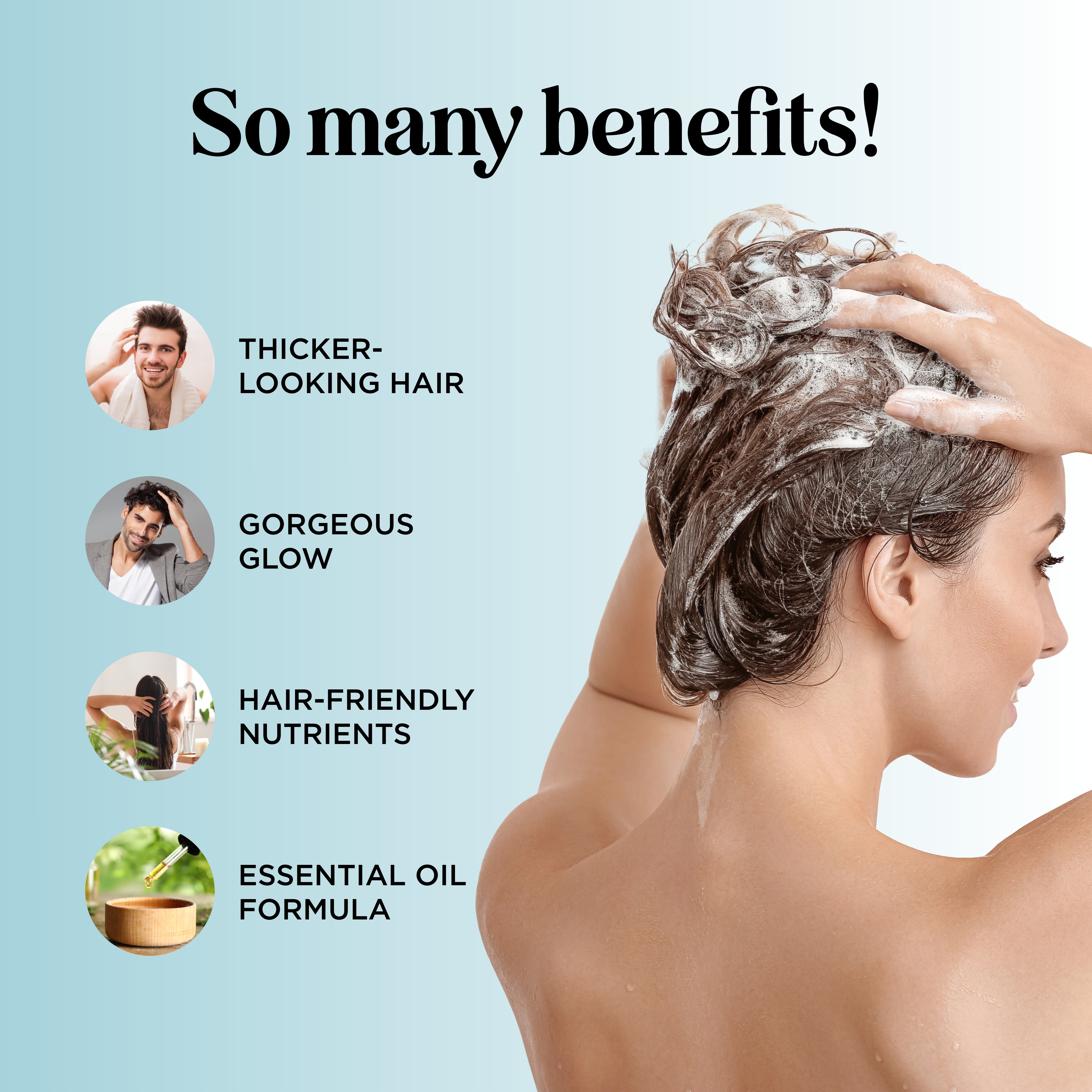 Best Mint Biotin Shampoo for Hair Growth & Thickness - Natural DHT Blocker for Men & Women - Perfect for Daily Hair Care & Scalp Health