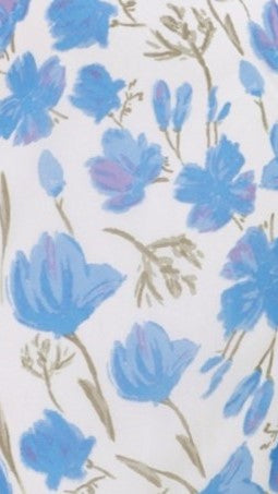 Kahli Top Blue Bell Floral Print Women's Blouse - Perfect for Spring Outfits, Casual Wear & Office Attire