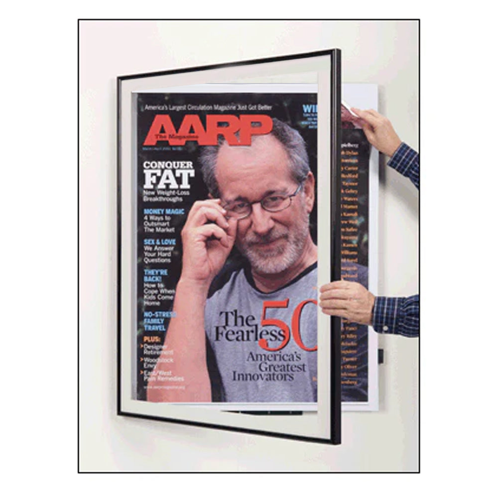 24x24 Poster Frame - SwingFrame Classic Black Display for Art, Photos & Posters - Perfect for Home, Office & Gallery Decor