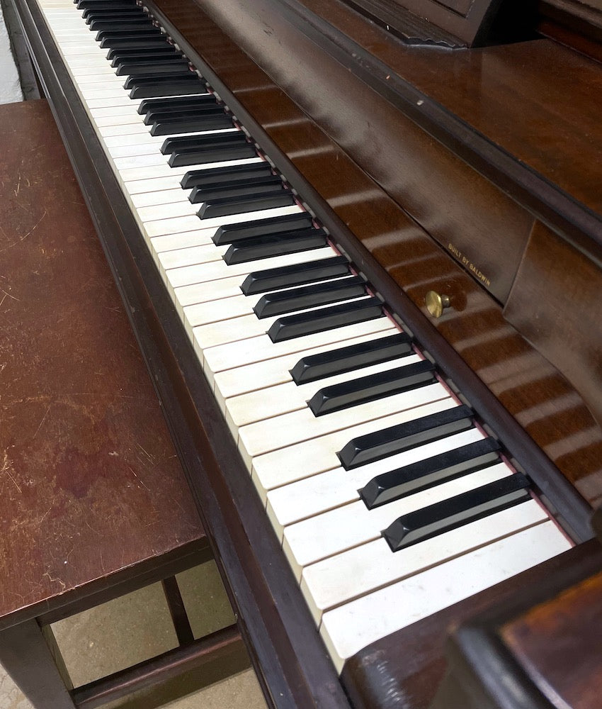 Acrosonic by Baldwin Upright Piano in Satin Mahogany Finish - Perfect for Home, Studio & Professional Use