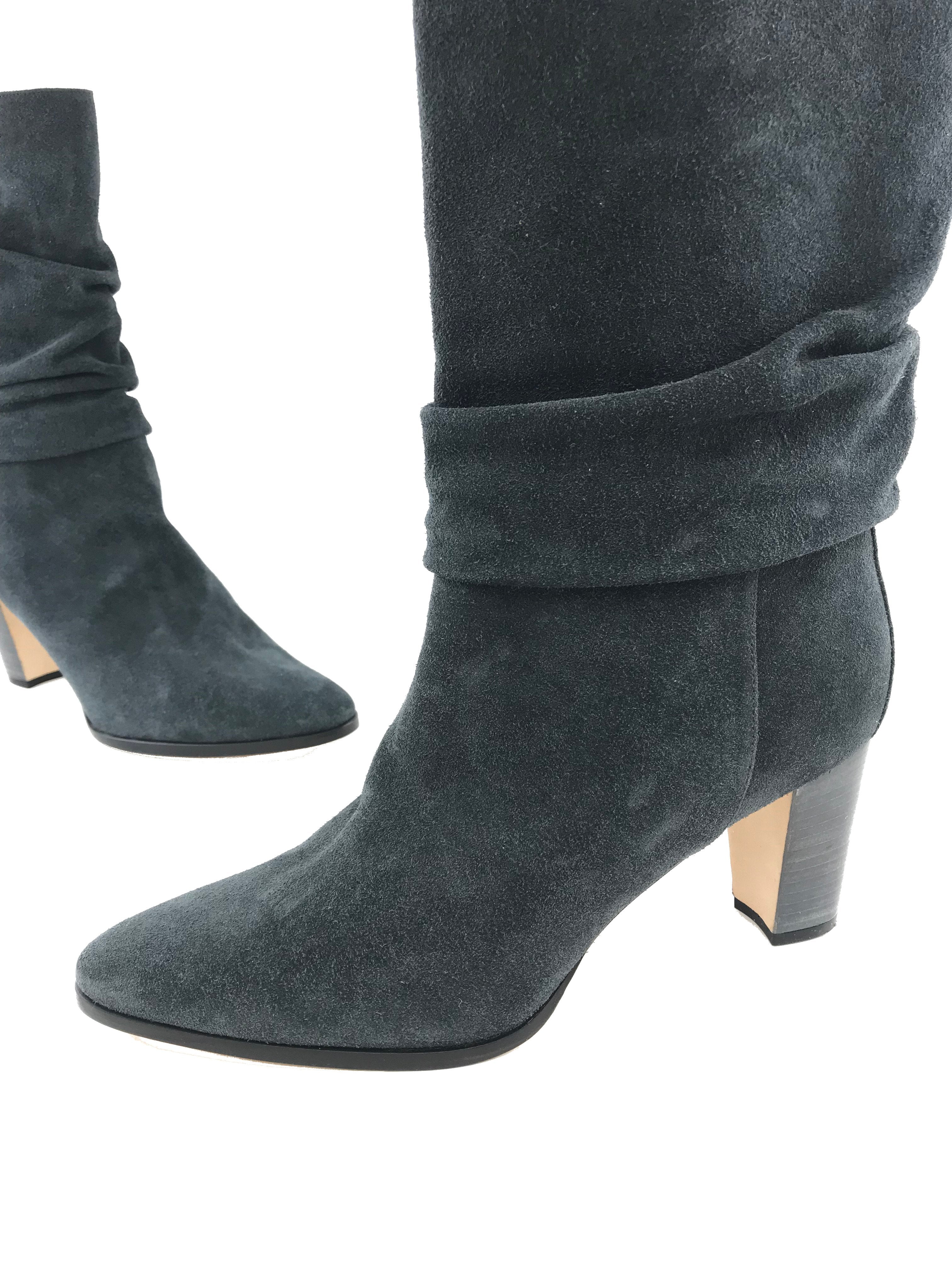 Manolo Blahnik Knight Ruched Suede Boots Women Size 9.5 - Luxury Ankle Boots for Fall Winter Fashion, Perfect for Office, Party & Night Out