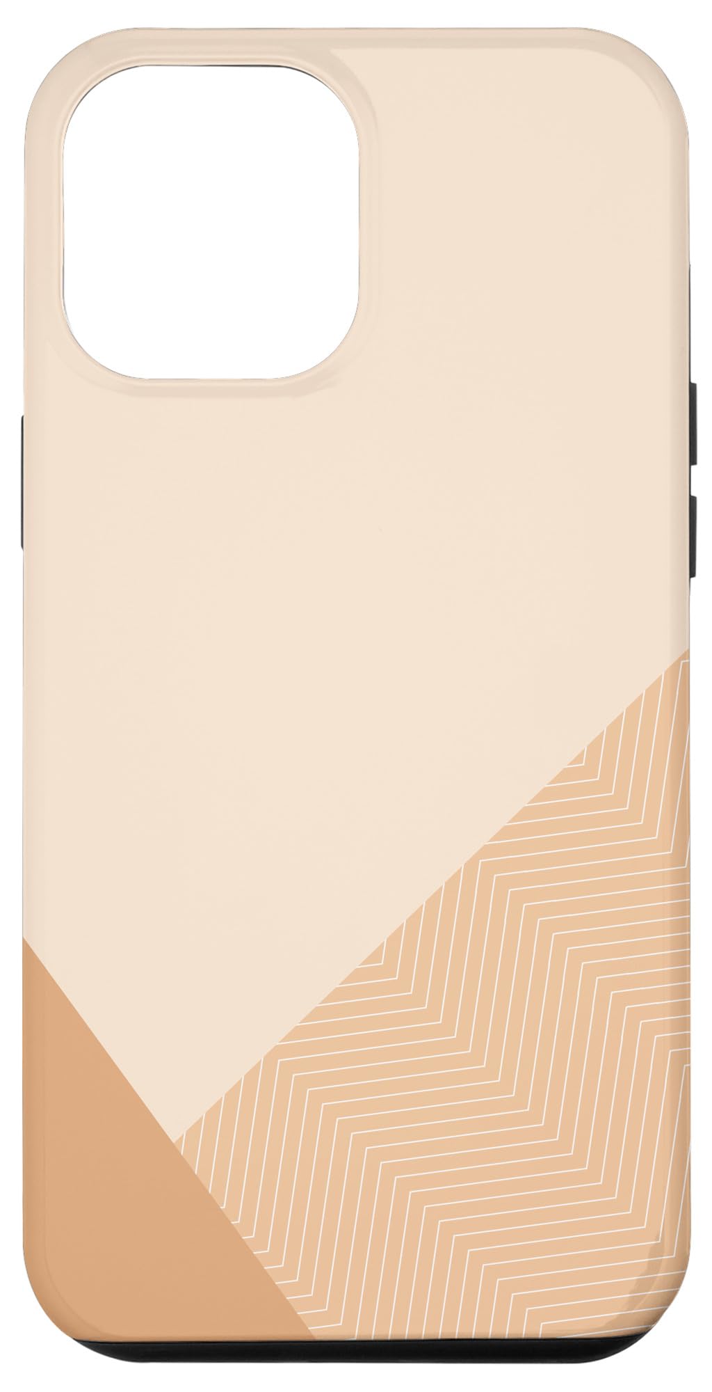 iPhone 12 Pro Max Case - Abstract Geometric Modern Design with Terracotta Beige Color Blocks | Slim Protective Cover for Everyday Use, Work & Travel