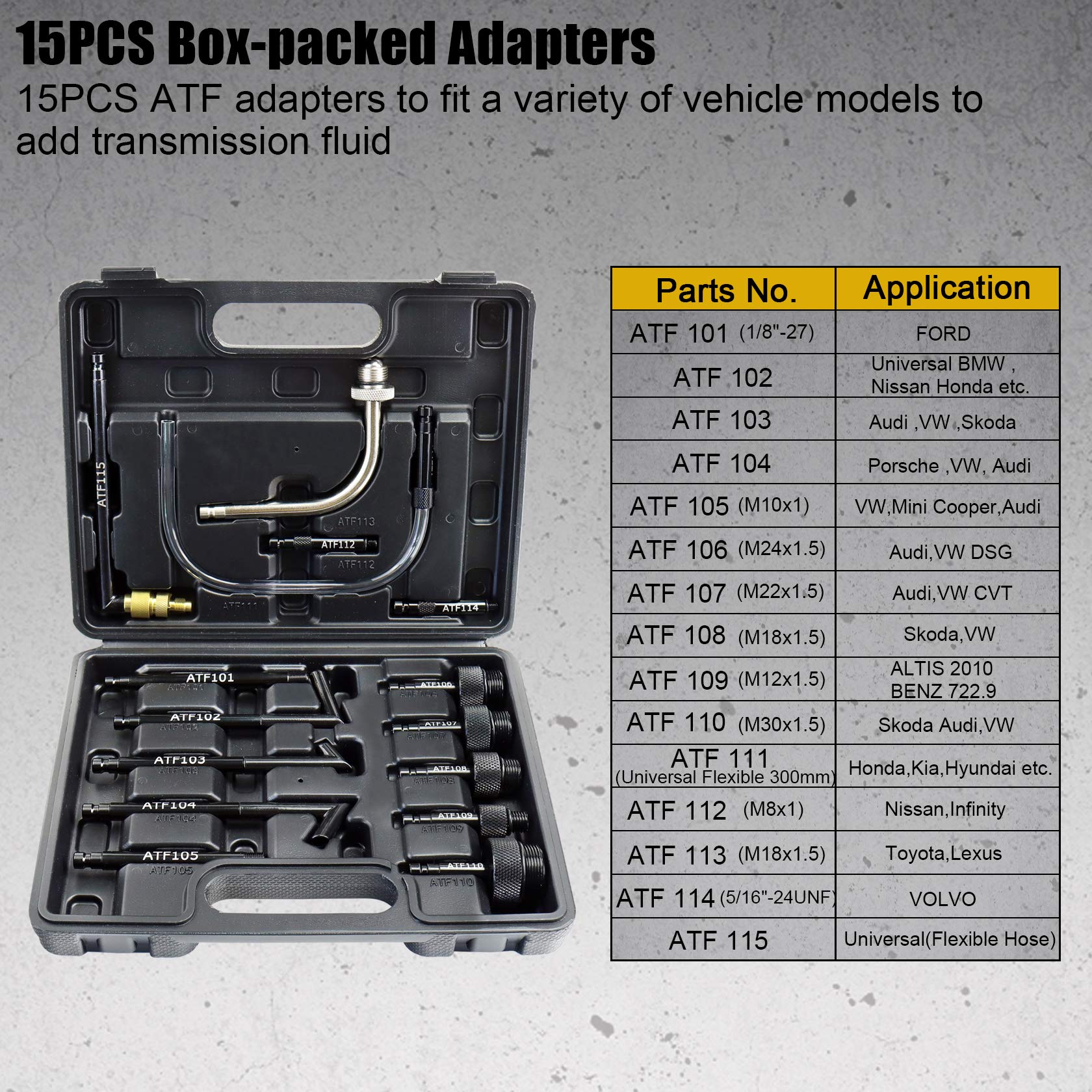 10L Pneumatic Fluid Extractor Dispenser Set - ATF Oil Change Kit for Engine, Transmission, Differential & Power Steering - Includes Pump & Black Case - Perfect for DIY Car Maintenance & Fluid Replacement