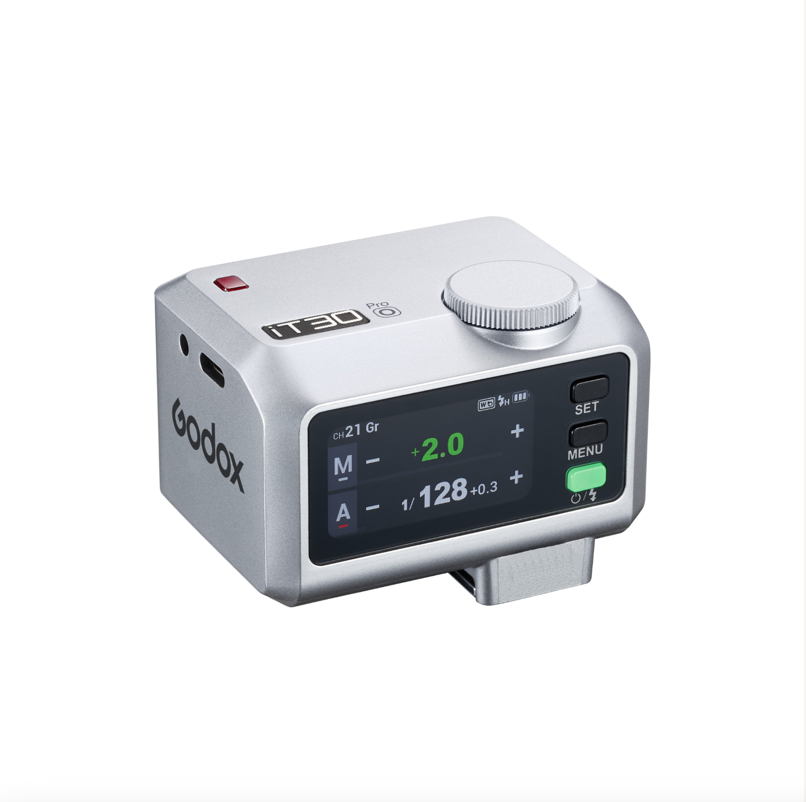 Godox IT30PRO TTL Mini Flash for OM System Cameras - Silver | Compact On-Camera Speedlite with TTL & HSS | Perfect for Wedding, Portrait & Event Photography
