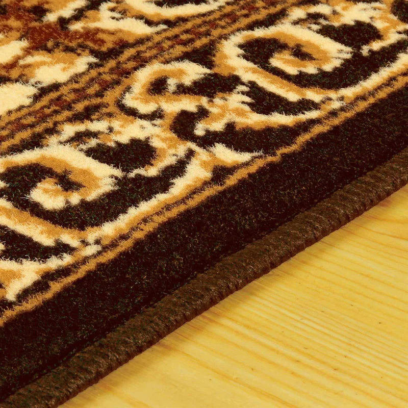 Victorian Oriental Traditional Medallion 3-Piece Indoor Area Rug Set - Perfect for Living Room, Bedroom & Dining Room Decor