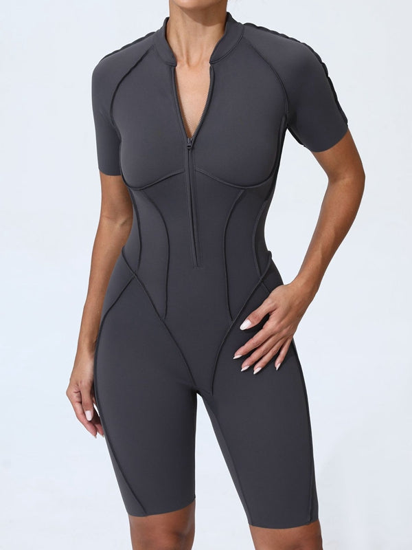ZASUWA Women's Sexy Zipper Booty Romper Jumpsuit - Clubwear, Night Out, Party Outfit, Bodysuit for Women