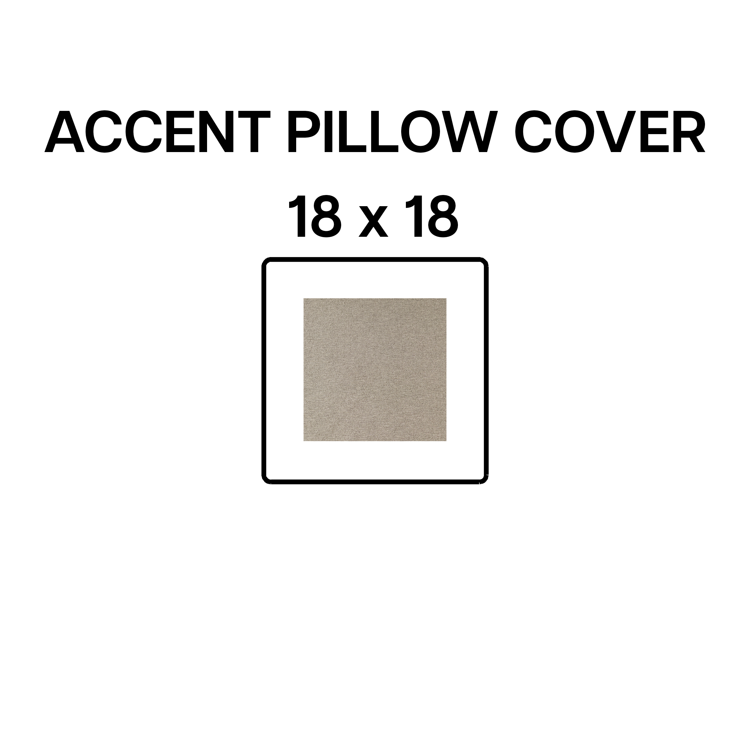 18x18 Cement Accent Pillow Cover - Soft Decorative Throw Pillow Case for Sofa, Bed, Couch - Modern Home Decor (BP 641 95)