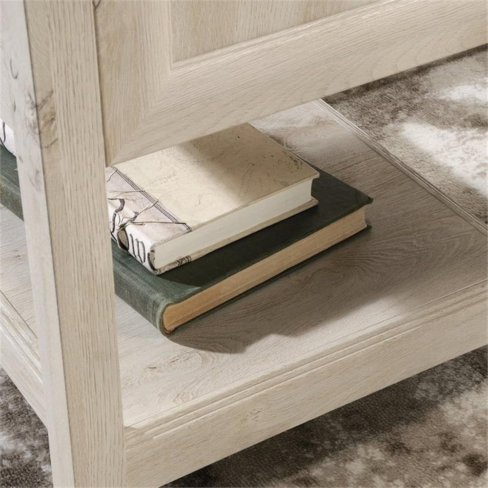 UrbanPro Engineered Wood L-Shaped Desk in Chalked Chestnut - Modern Home Office Furniture for Small Spaces, Study & Workstation Setup