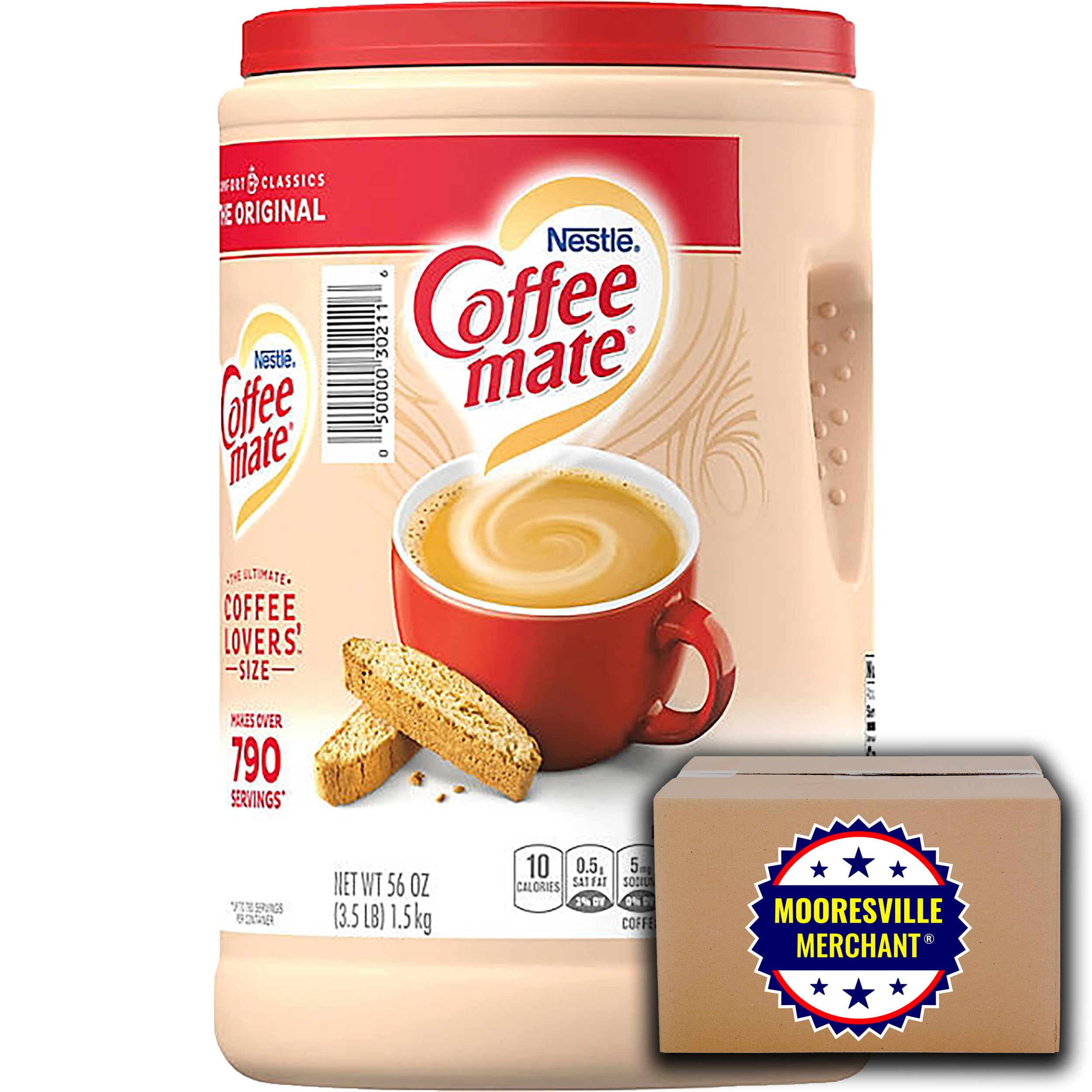 Coffee Mate Original Powdered Coffee Creamer, 56 oz (1.6 lb) - Non-Dairy Coffee Whitener for Hot & Cold Drinks - Perfect for Office, Home or Restaurant Use