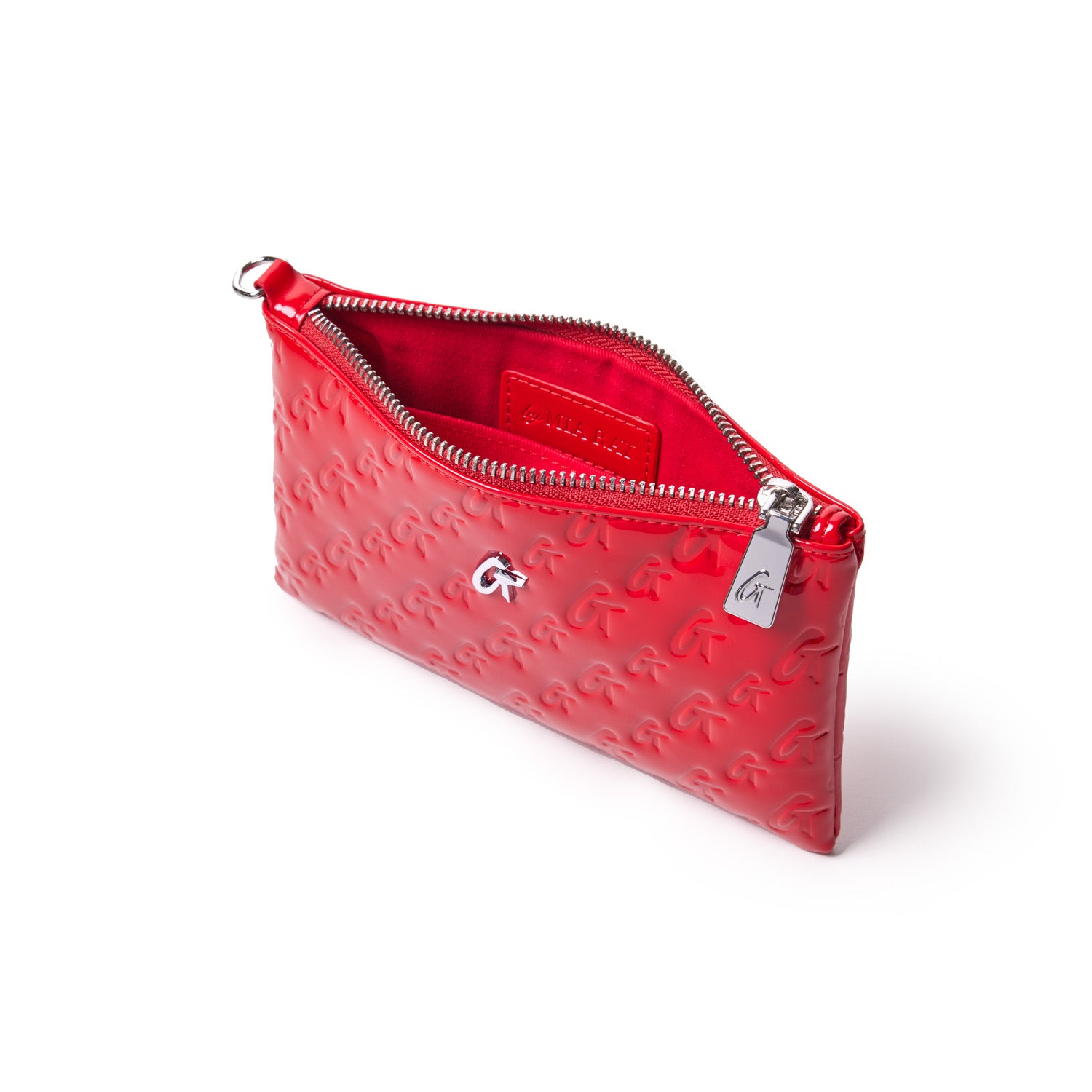Mini Monogram Silver Wristlet Mirror Red - Elegant Small Crossbody Bag for Women, Perfect for Parties, Date Nights & Special Occasions