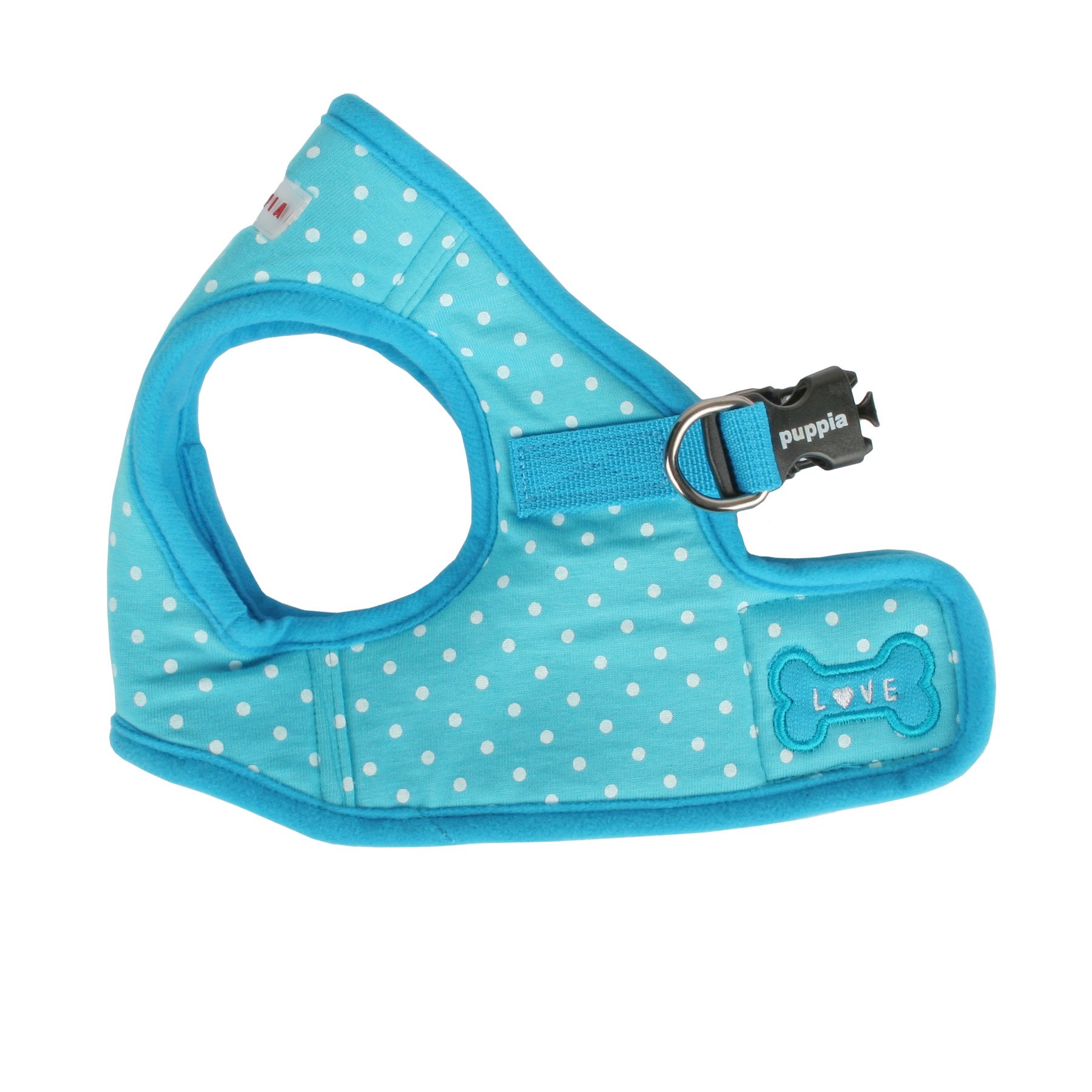 Puppia Dotty Step-in Vest Dog Harness - No Pull No Choke Easy Wear for Small Dogs - Sky Blue - Perfect for Training, Walking & Outdoor Adventures