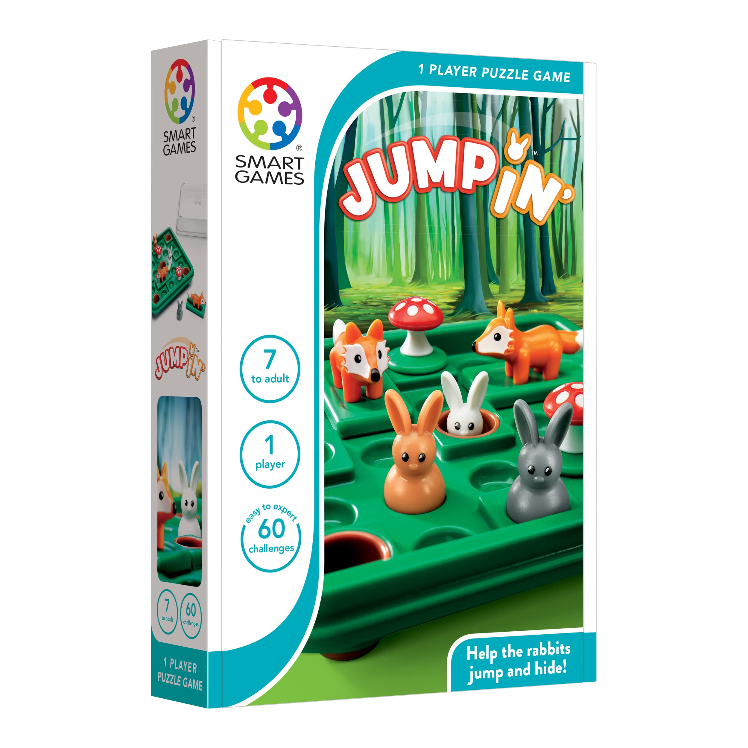 Smart Games Jump In' Puzzle Game - 60 Fun Challenges for Kids 7+ Years, Perfect for Family Game Nights and Brain Teasing Activities