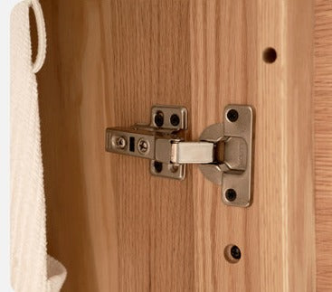 Solid Oak Wood Wardrobe with High Doors - Spacious Storage for Bedroom, Closet & Home Organization